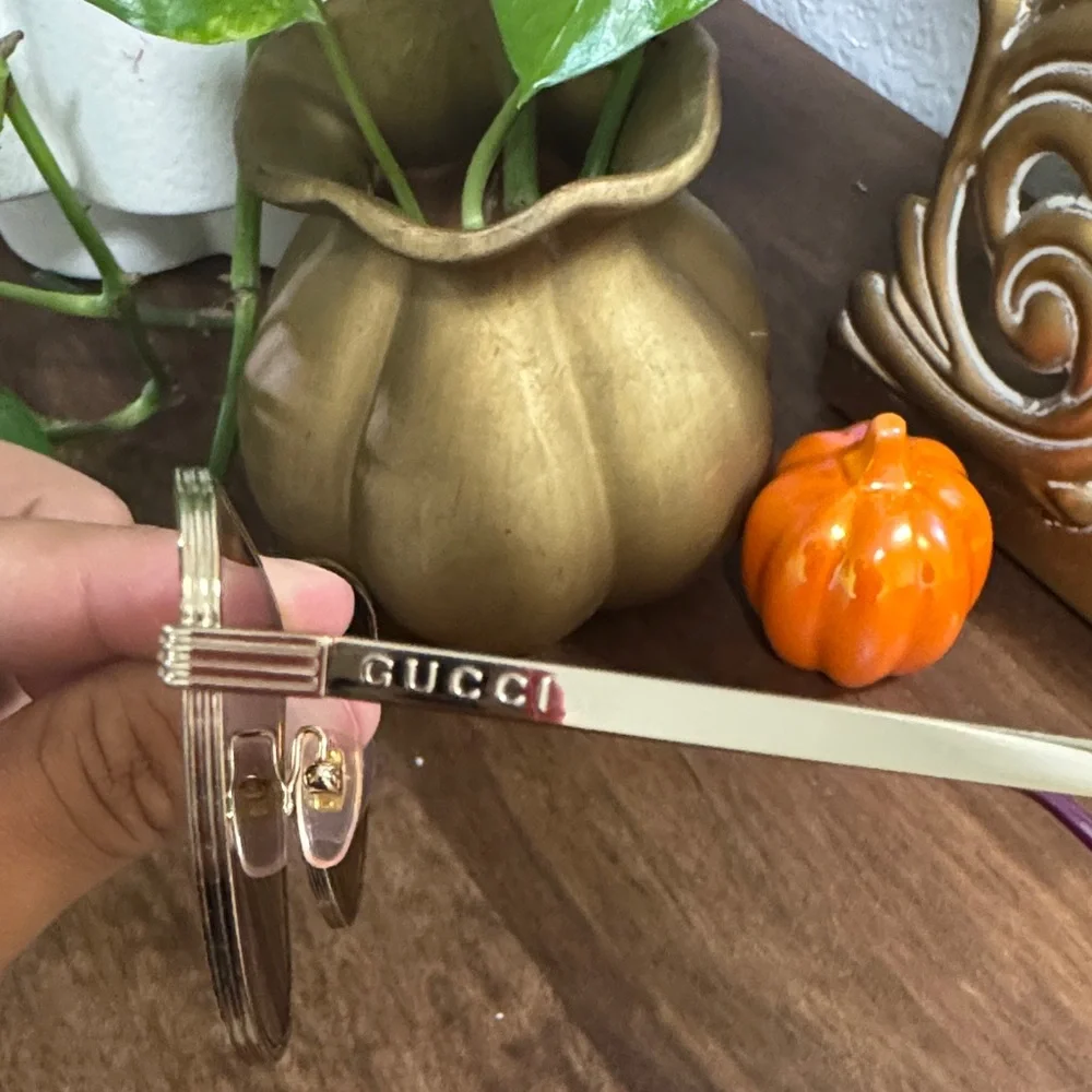 Gucci Gold Cat-Eye Sunglasses